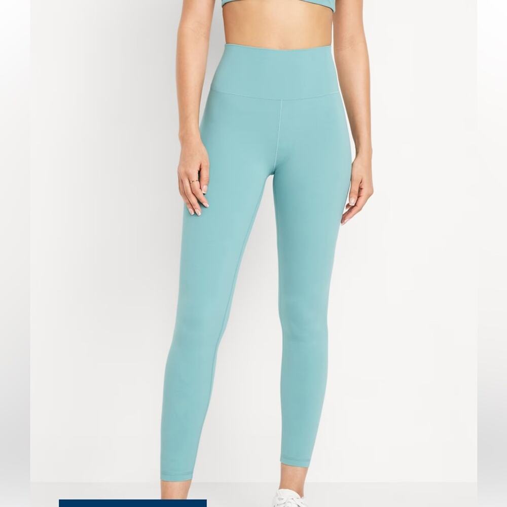 Old Navy Powersoft Teal Blue Plus Size 7/8 Leggings Size 3X